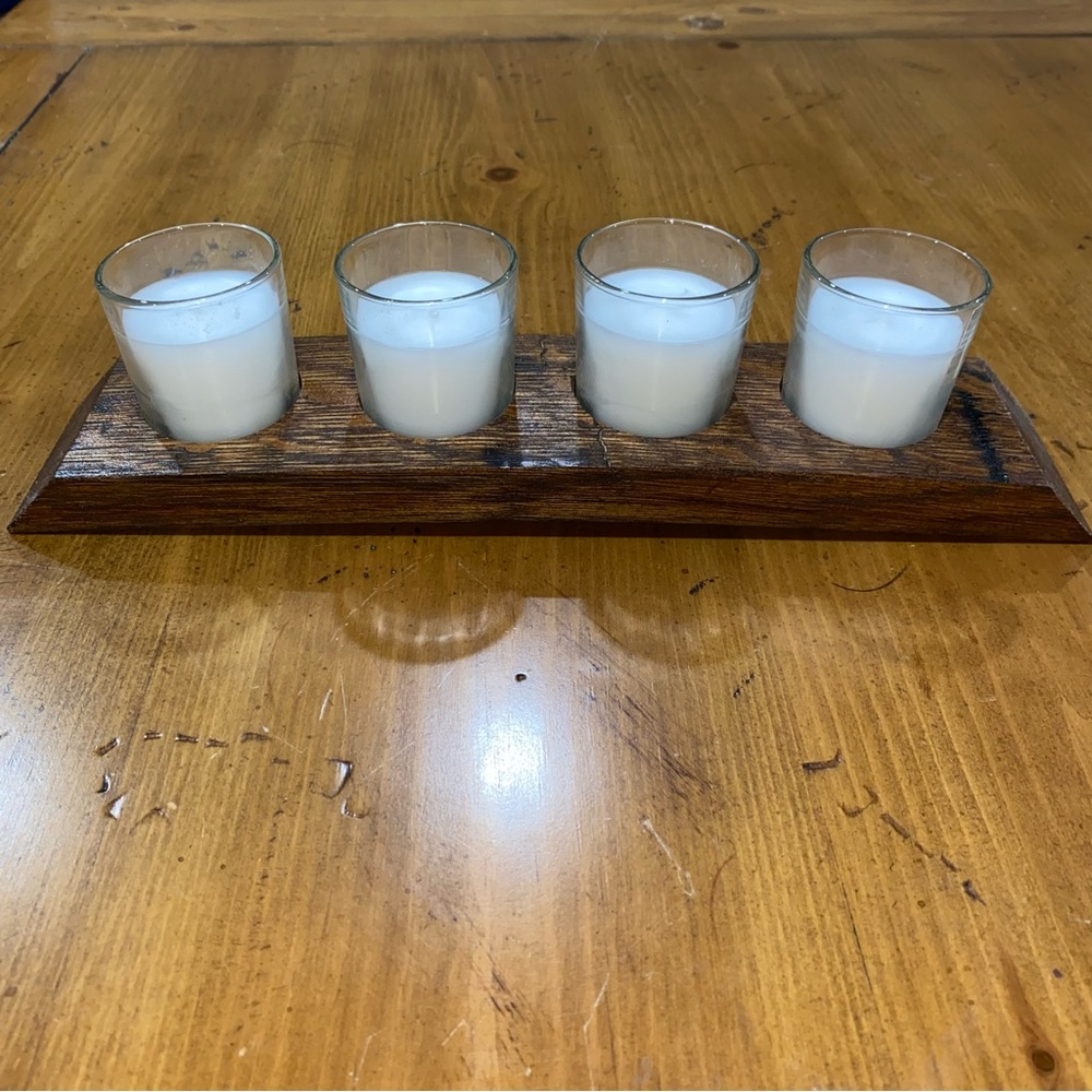 Bourbon barrel votive holder